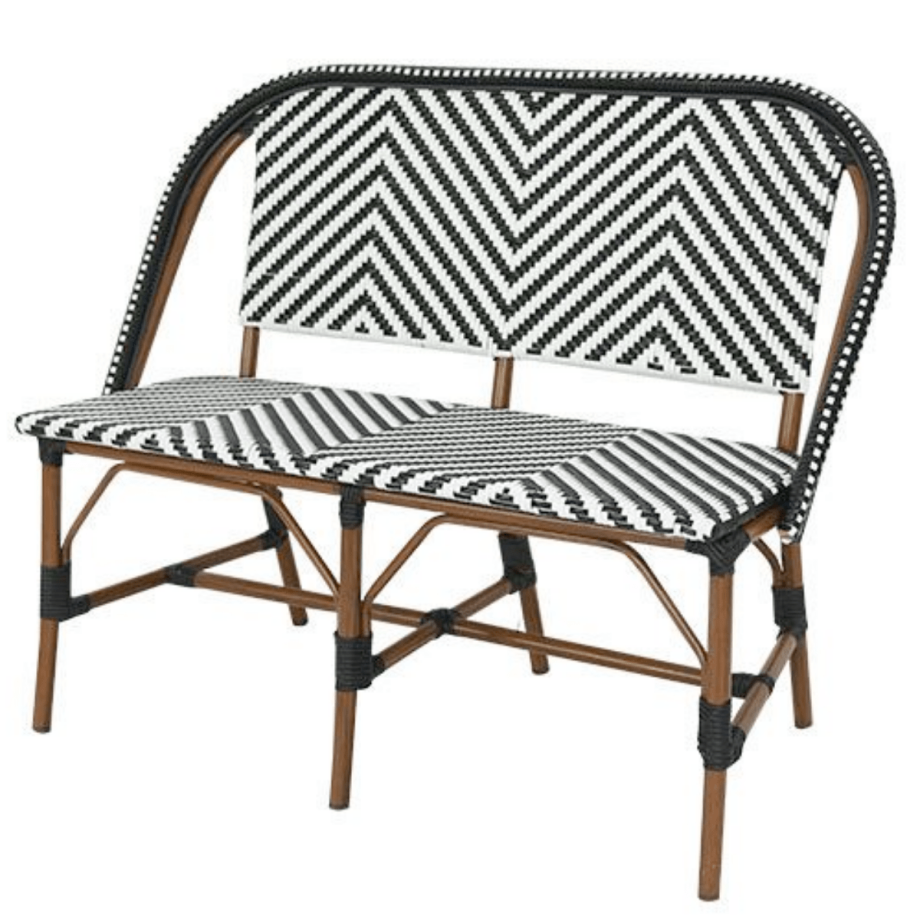 Bankje Thobias Zwart Wit Gestreept