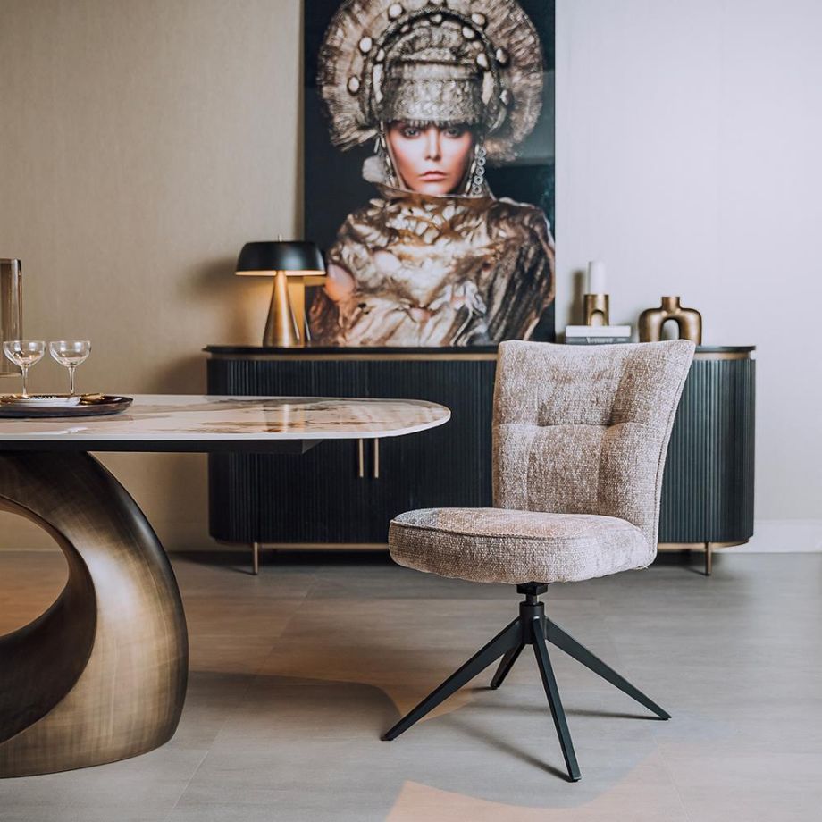 Tower Living Bardi draaistoel - beige | Showroommodel