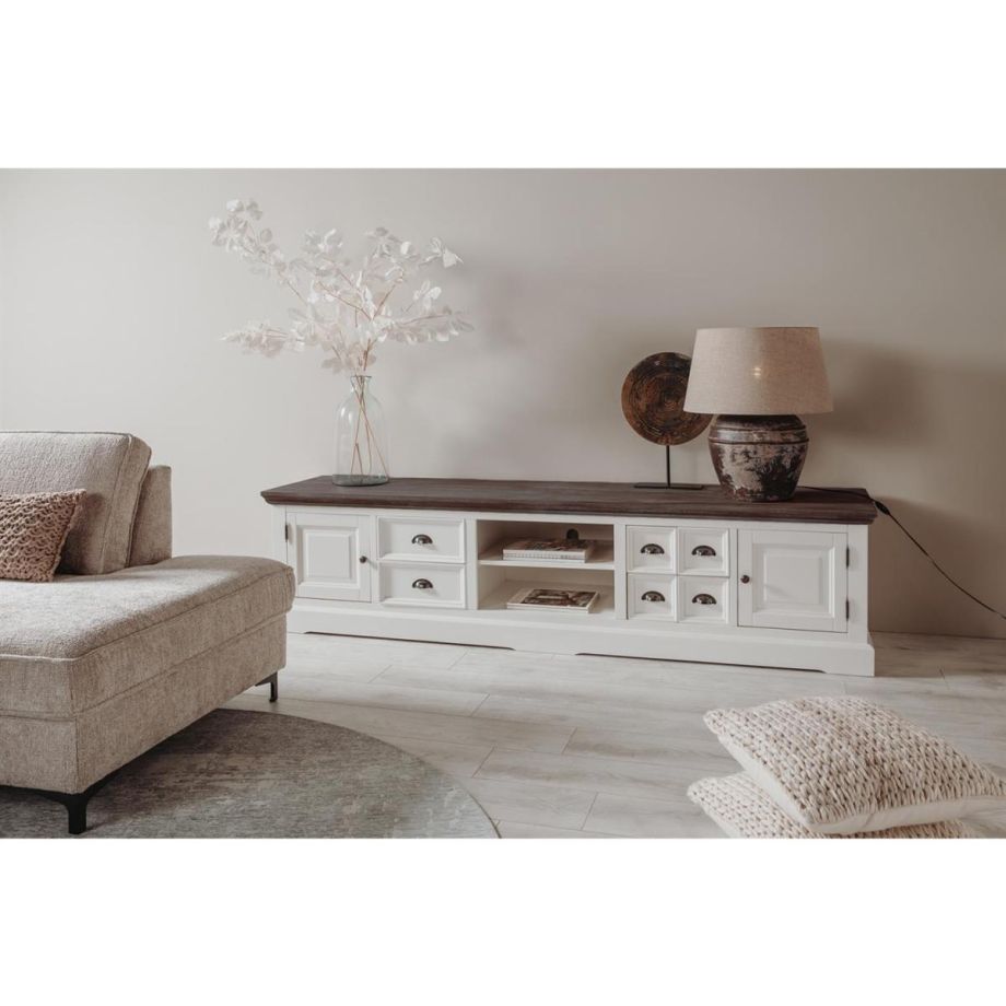 Tower Living Fleur tv-meubel - 220 cm - wit