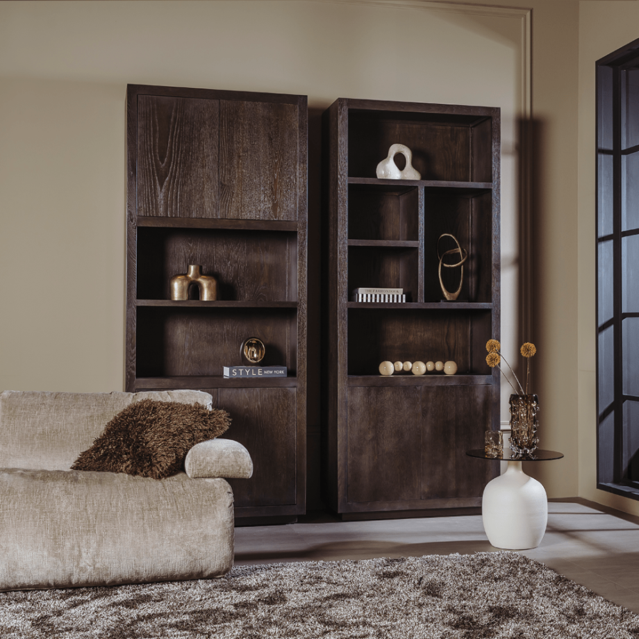 Tower Living Mincio opbergkast open - 90 cm - bruin