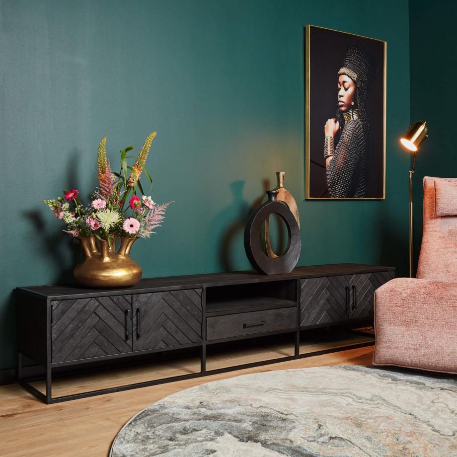 Tv meubel New York - 240 cm - zwart