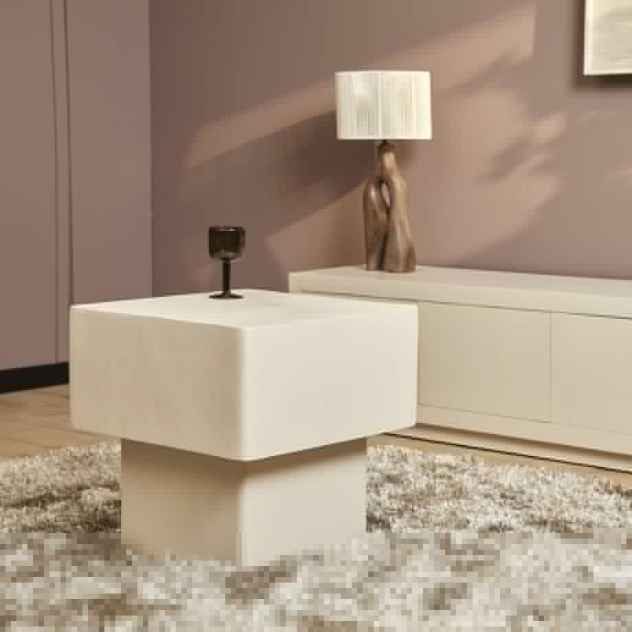 Saya vierkante salontafel - 50 cm - beige