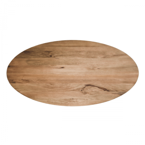 Oakland ovaal tafelblad 240x120x3.5 mangohout naturel van het woonmerk HSM Collection