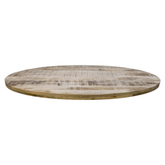 Portland ovaal tafelblad 220x110x5 mangohout naturel van het woonmerk HSM Collection