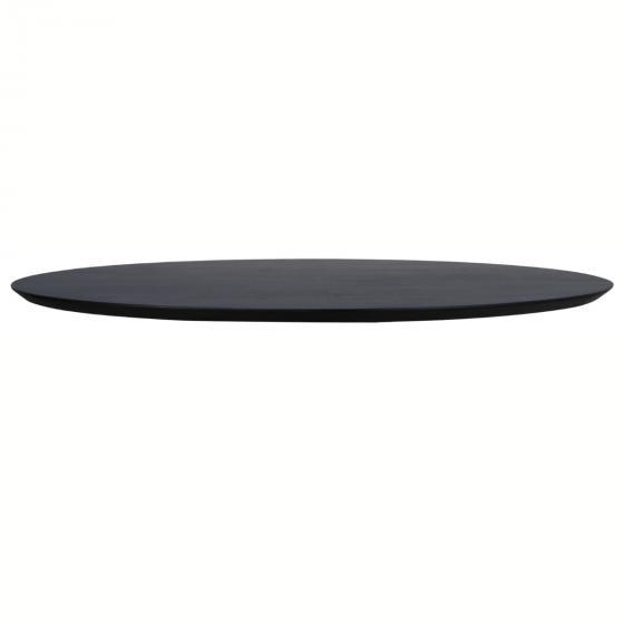 Zurich ovaal tafelblad 200x100x3.8 acaciahout zwart van het woonmerk HSM Collection
