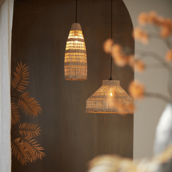 Latika hanglamp Ø20x52 cm naturel van het woonmerk Light&Living