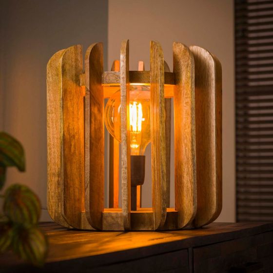 Pepyn tafellamp 1L hout van het woonmerk Fraaai