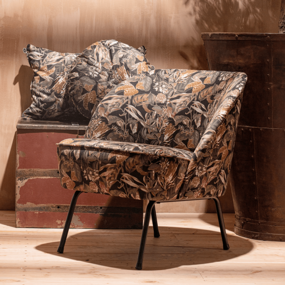 Vogue fauteuil velvet print van het woonmerk BePureHome
