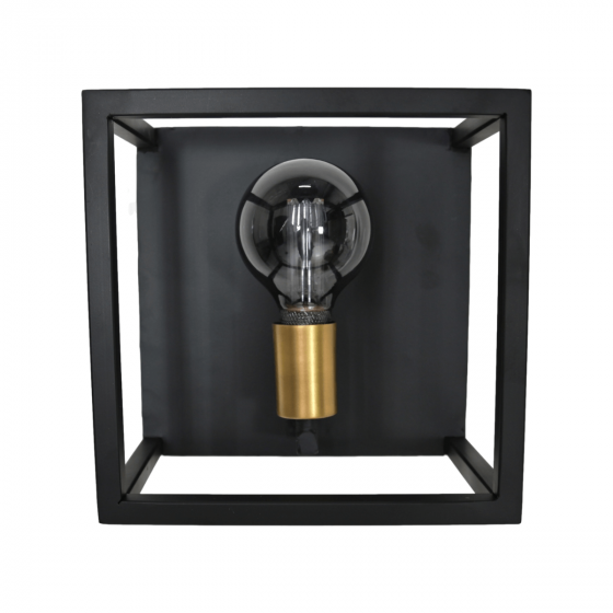 Santa wandlamp 25x18x25 cm metaal zwart/goud van het woonmerk HSM Collection