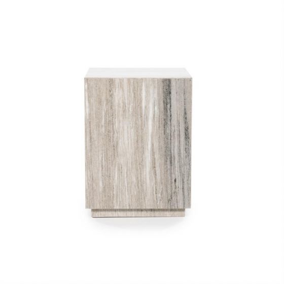 Vierkante bijzettafel Vince - marmer - 30,5x30,5 cm