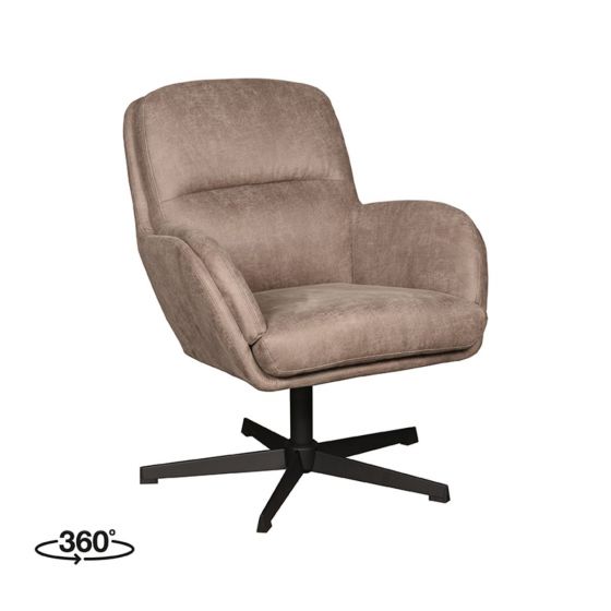 Moss fauteuil micro suede - taupe