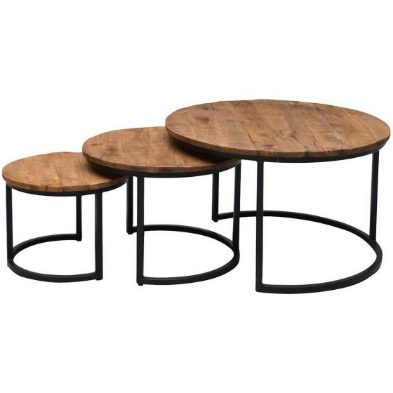 Jerrel salontafel set van drie zwart