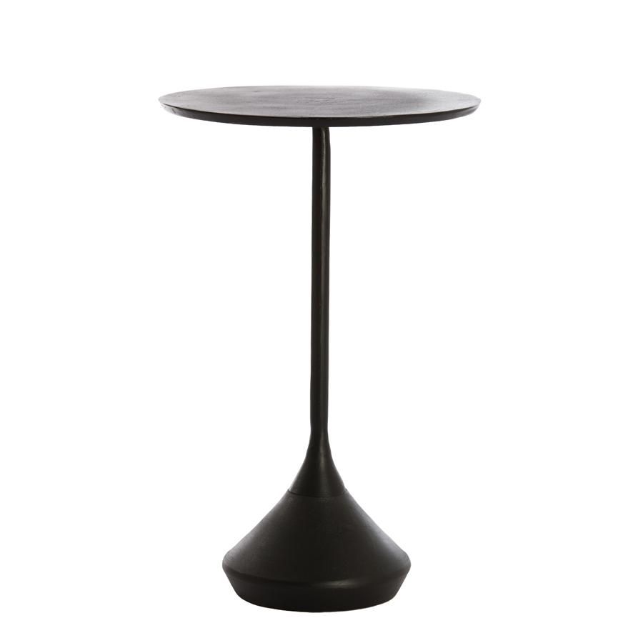 Dimphy ronde bijzettafel Ø35x56 cm - lood antiek