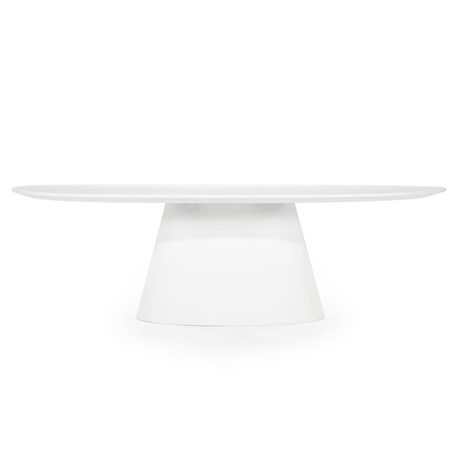 Ovale eettafel Elin - 250x110 cm - wit