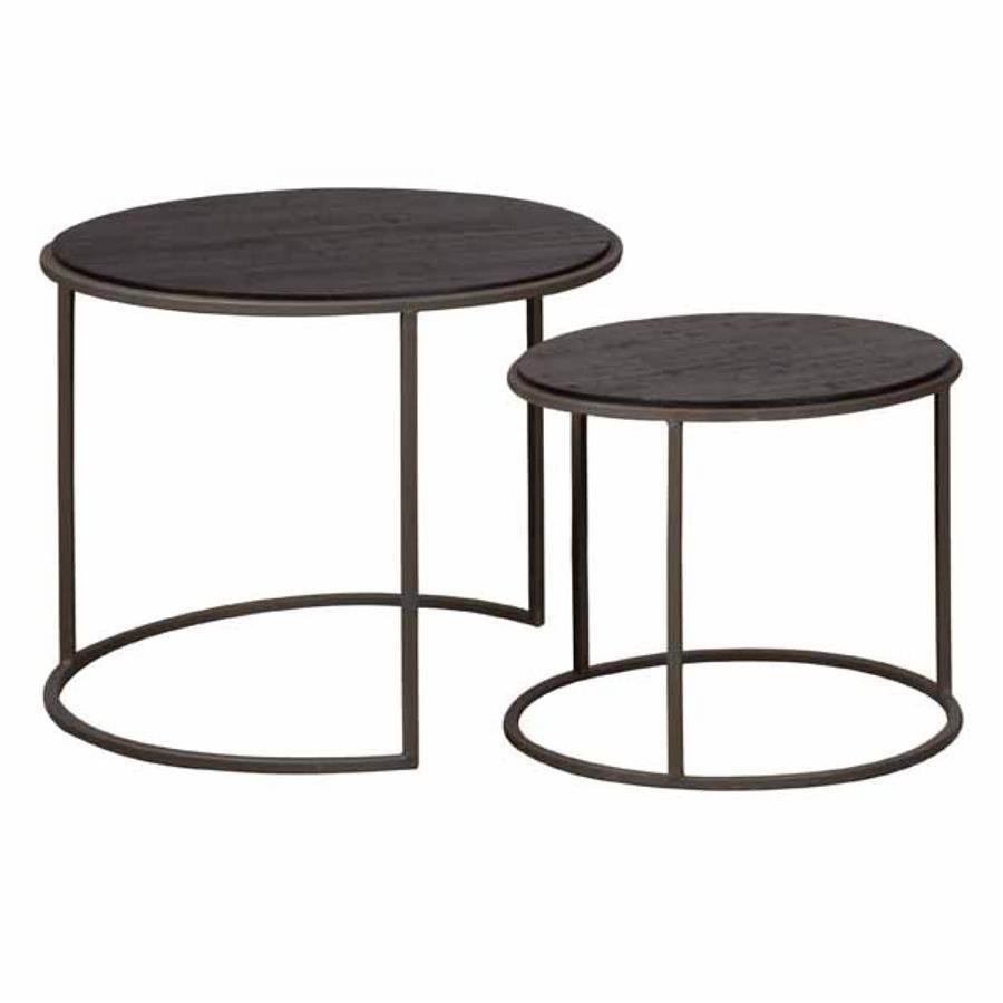 Spello bijzettafel set rond vanaf 45 cm - grijs