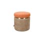 Sen poef bouclé ø39 cm - bruin/oranje