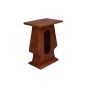 Pilaster bijzettafel - bruin