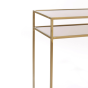 Bilo side table - licht goud/bruin glas