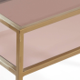 Bilo side table - licht goud/bruin glas