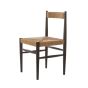 Dina stoel 48x44,5x82 cm - hout donker bruin+zeegras