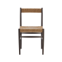 Dina stoel 48x44,5x82 cm - hout donker bruin+zeegras