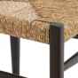 Dina stoel 48x44,5x82 cm - hout donker bruin+zeegras