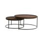 Jairo salontafel set van 2 - bruin/zwart