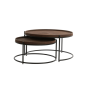 Jairo salontafel set van 2 - bruin/zwart