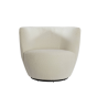 Senja draai fauteuil bouclé wit/zwart