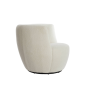 Senja draai fauteuil bouclé wit/zwart