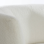 Senja draai fauteuil bouclé wit/zwart
