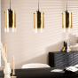 Jalama hanglamp glas goud 3L 100 cm van het woonmerk Vurna