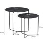 Mason bijzettafel set of 2 - zwart
