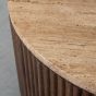 Ribble salontafel ø50 cm mangohout - beige/donkerbruin