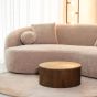 Ribble salontafel ø50 cm mangohout - beige/donkerbruin