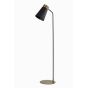 Braja vloerlamp - mat zwart/antiek brons