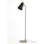 Braja vloerlamp - mat zwart/antiek brons