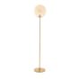 Medina vloerlamp Ø30x160 cm - glas amber+goud - OUTLET B