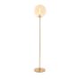 Medina vloerlamp Ø30x160 cm - glas amber+goud - OUTLET B