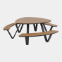 Arezzo picknickset driehoek polywood teaklook van het woonmerk Les