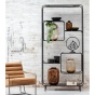 Winston kast open 100x37x206 cm mat zwart van het woonmerk Light&Living