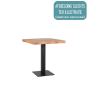 Restauranttafel 70x70x74 cm - straight edge - espresso