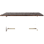 Class eettafel MDF 220X90 cm bruin/goud van het woonmerk Dutchbone