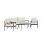 Kiara loungeset - zwart/beige