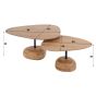 Nicholas salontafel set van 2 driehoekig - massief acacia naturel