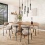 Roan Deens ovale eettafel centrale poot 215 cm - massief mango zandkleur