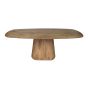 Roan Deens ovale eettafel centrale poot 215 cm - massief mango zandkleur