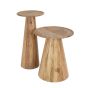 Sarah bijzettafel set van 2 massief acacia - naturel