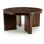TiledUp salontafel hout/keramiek - donkerbruin