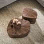 Bea salontafel set van 2 XL driehoek Maya teak - bruin